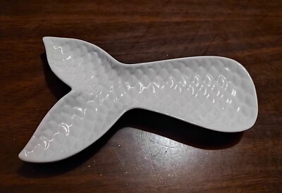 Creative Co-op Stoneware Mermaid Tail Spoon Rest/Dish-image