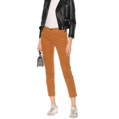 Ag Jeans The Caden Tailored Trouser Burnt Orange Corduroy Pant - Women’s 10-image