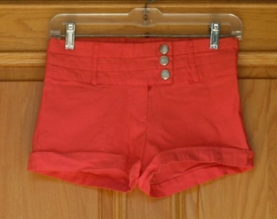 Silhouette NYC Ladies Size XL Jrs Orange Mid Rise Mini Shorts-image