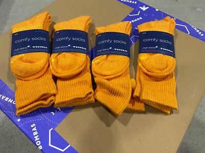 [4 Pairs] Bombas x Virgin Atlantic Orange Solid Calf Socks Large-image