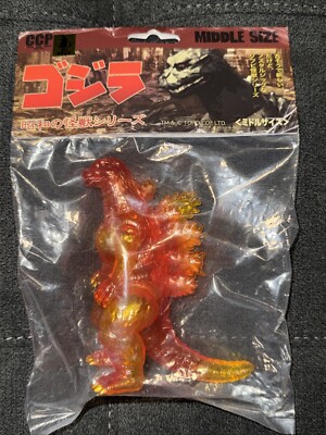 2023 CCP 1995 GODZILLA CLEAR ORANGE BURNING 5” SOFUBI MID SIZE NEW IN BAG-image