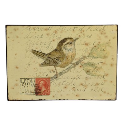 Creative Co-Op Nancy Shumaker Pallen Metal Wall Placque Bird Nature-image