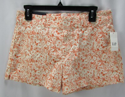 GAP Women's City Short Orange Floral Print 3
