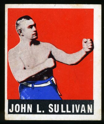 1948 Leaf Boxing #101 JOHN L. SULLIVAN White Back Heavyweight Champion-image