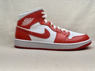 Size 11.5 WMNS, Mens size 10-Jordan 1 Mid “Syracuse, Habanero Red”. Brand New-image
