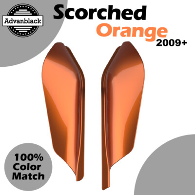 Scorched Orange Mid Frame Air Deflectors Heat Shield Trim Covers Fits 09+ Harley-image