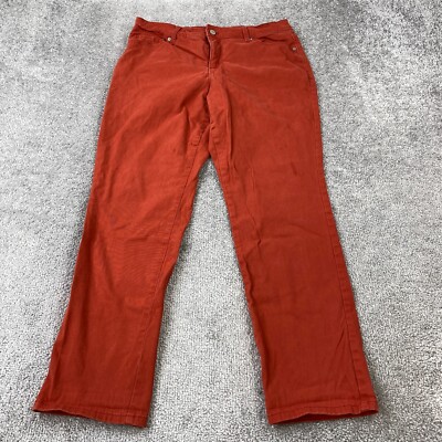 Gloria Vanderbilt Amanda 2.0 Slim Straight Jeans Women's 8S Red-Orange Mid Rise-image