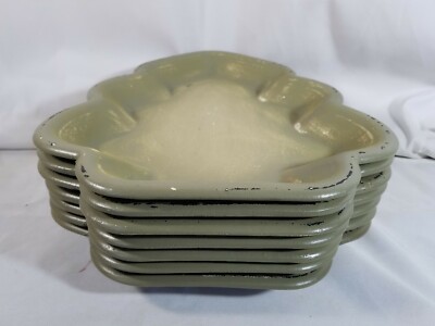 Lot Of 7 Creative Co-Op Decorative Tray Wood Tree Shaped,,Sage-image