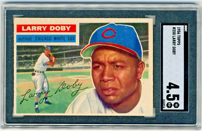 1956 TOPPS CHICAGO WHITE SOX LARRY DOBY #250 SGC VG-EX+ HALL OF FAME-image