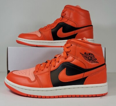 Nike Air Jordan 1 Mid SE Orange Black Shoes DM3381-600 Womens Size 7 Sneakers-image