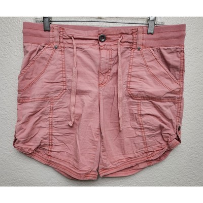 Khakis & Company Orange Roll Tab Hem Flat Front Shorts 10 Lightweight Soft-image