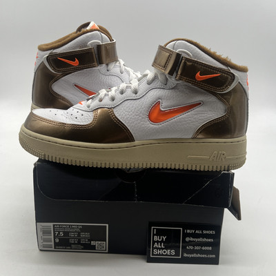 Size 7.5 - Nike Air Force 1 QS Mid Ale Brown (DH5623-100)-image