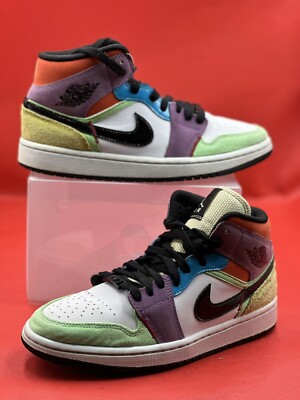 Air Jordan 1 Mid SE Multi-Color 2020 CW1140-100 Size 8-image