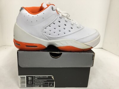 Jordan Melo 5.5 Low (GS) Kids style#313607 101 size 5.5 white/orange 