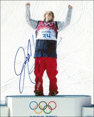 Joss Christensen AUTOGRAPH Freestyle Slopestyle Skiing Signed 8x10 Photo C-image