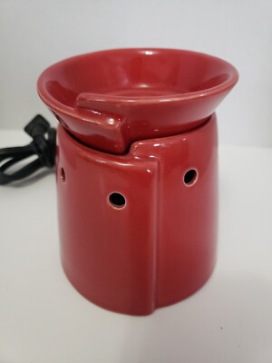 Scentsy Wax Warmer Tribeca Red Burnt Orange w/Twist Mid Size -image