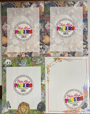 4 Packages of Photo Album Papers by Creative Card Co. (10 Sheets/package) - NEW-image