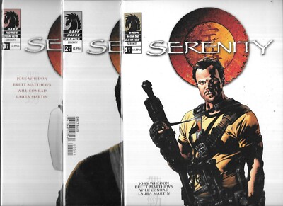 SERENITY #1-#3 SET - ART COVERS / WHITE BACKGROUNDS (NM-) JOSS WHEDON DARK HORSE-image