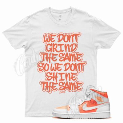 White GRIND Shirt for J1 1 Mid Bright Citrus Orange 11-image
