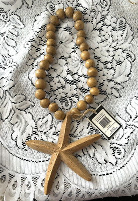 Creative Co-Op Natural Wood Beaded 12