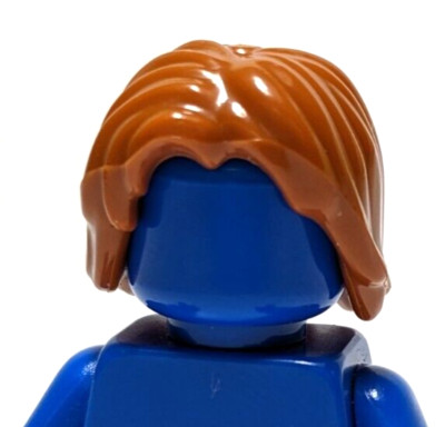 Lego - Minifigure Hair - Red Orange Mid-Length Tousled with Center Part-image