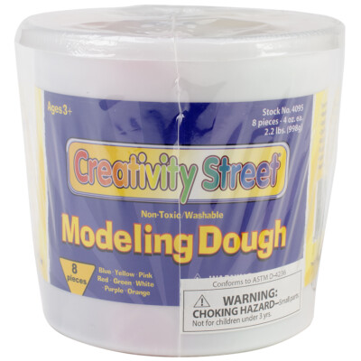 Creativity Street 4095 Modeling Dough 4oz 8/Pkg-Assorted Colors-image