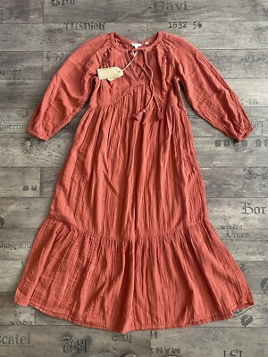 FAT FACE MARISSA MAXI BEACH SUMMER DRESS - COTTON - WOMEN MID ORANGE - UK 8-image