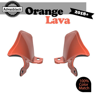 For M8 Harley Lower Rider Street Bob Plastic Mid Frame Air Deflector ORANGE LAVA-image