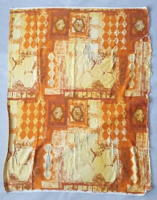 Vintage Mid-Century Francis Price Screen Print Fabric Timbre 35