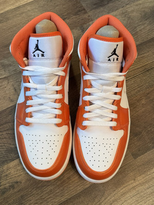 Men’s Size 8.5 Jordan 1 Mid SE Electro Orange 2021-image