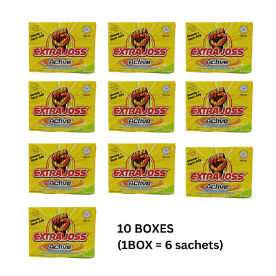 EXTRA JOSS Active Flavour 10 Box (60 Sachets) Energy Drink Powder Boost Stamina-image