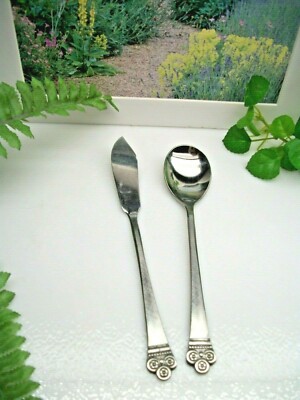 National  COSTA MESA  Stainless Steel  Master Butter Knife & Sugar Spoon Set-image