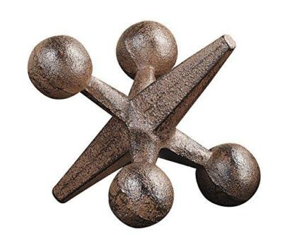 Creative Co-Op CG4322 Retro Decorative Cast Iron Jack, Rust-image