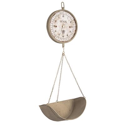 Creative Co-Op Metal Reproduction of Hanging Produce Scale Clock-image