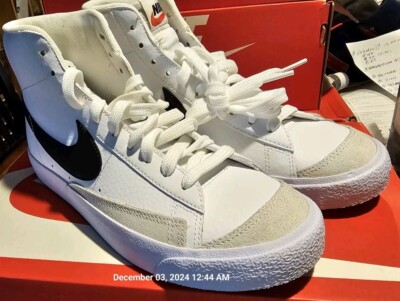 Nike Blazer Mid '77 (GS) White / Black Orange DA4086-100 Size 6.5Y-image