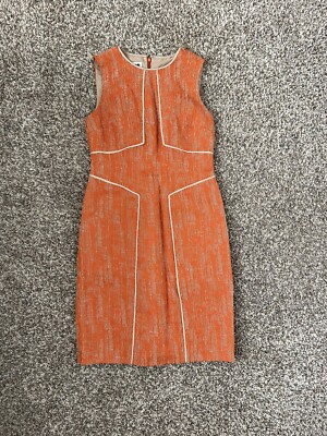 Anne Klein Textured Orange Career Sheath Dress 2-image