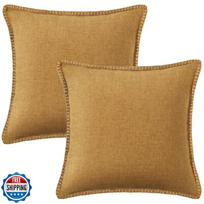 decorUhome Decorative Outdoor Throw Pillow Covers 26x26 Set of 2, Square Line-image