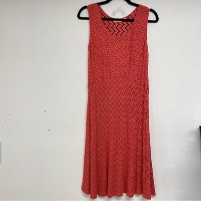 Habitat Orange Sleeveless Knee Length Fit & Flare Dress S-image