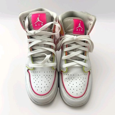 Air Jordan 1 Mid SE GS 'Edge Glow' Youth Girl's Sz 6 Streetware Retro Hype Shoes-image