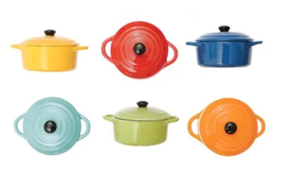 Creative Co-op Stoneware Mini/Individual Baker Dish with Lid-image