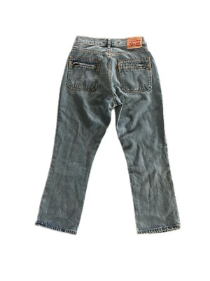Levi’s Zip Pocket Orange Tab Medium Wash Boot Cut Mid-Rise Vintage Jeans-image