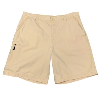 Columbia Shorts Mens 40 Pale Orange Cargo Pocket Sportswear Outdoor Hike Fishing-image