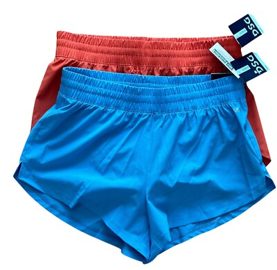 NWT - BOGO - DSG Women's Stride Mid-Rise Shorts 2.0 Orange + Blue Sizes M, L-image