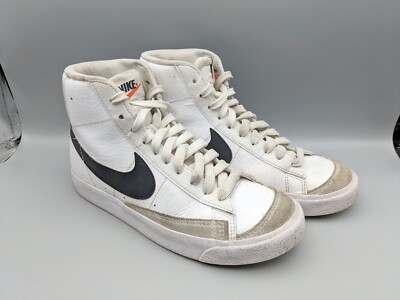 Nike Blazer Shoes Youth 5Y White Black Mid 77 GS Lace Up Athletic Sneakers-image