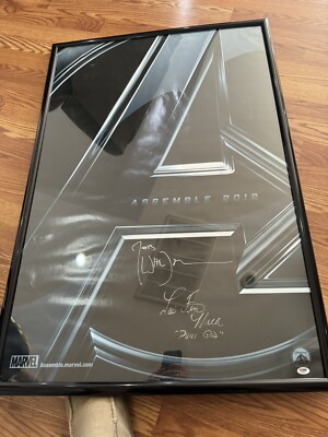 Avengers Movie Poster Signed By Lou Ferrigno And Joss Whedon -image