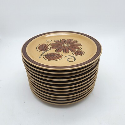 Lot Of 12 Vtg La Mesa Stoneware Daisy 7 1/2