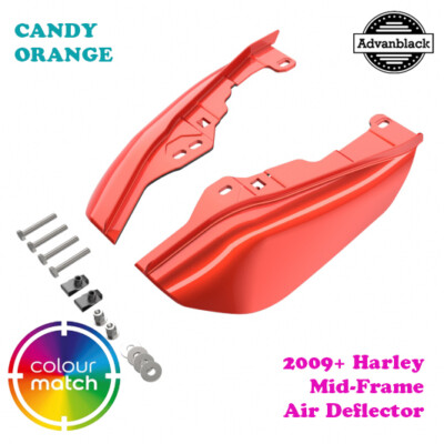 Candy Orange Mid-Frame Air Deflectors For  2009+ Harley FLTRX Road-image