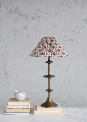 Creative Co-Op 15.75in Round Metal Table Lamp Base Only 40 Watts Bulb-image