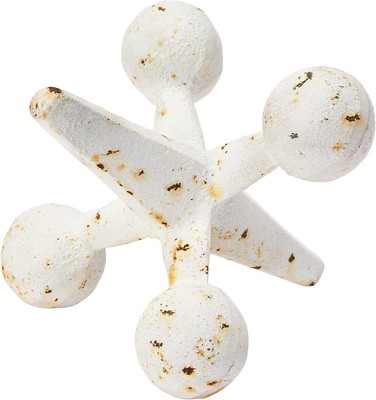 Creative Co-Op Cast Iron Jack Accent, White -image