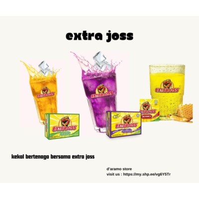 20 Box Extra Joss Energy Boost Drink Powder 120 sachet Grape Flavor -image